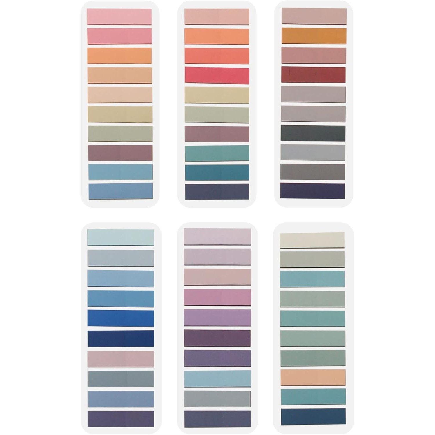 莫兰迪色可擦写书签标签PET材质防水可移除