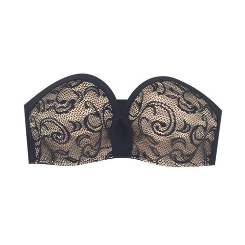 Anti-slip strapless bra for women Miracle Generation glossy thin half cup no rims seamless small chest push-up bra