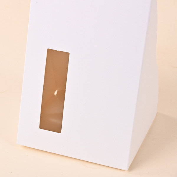 Factory wholesale triangular cowhide paper opening window box cheese…
