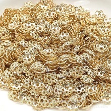 镀金色花托隔珠隔片串珠diy手工饰品材料手链首饰饰品合金配件