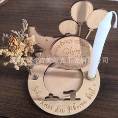 クロスボーダー赤ちゃん誕生日記念マーク木製記念誕生日パーティー記念日記念日写真道具