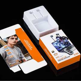 新款夹领式耳机包装 蓝牙自带线耳机包装盒现货批发