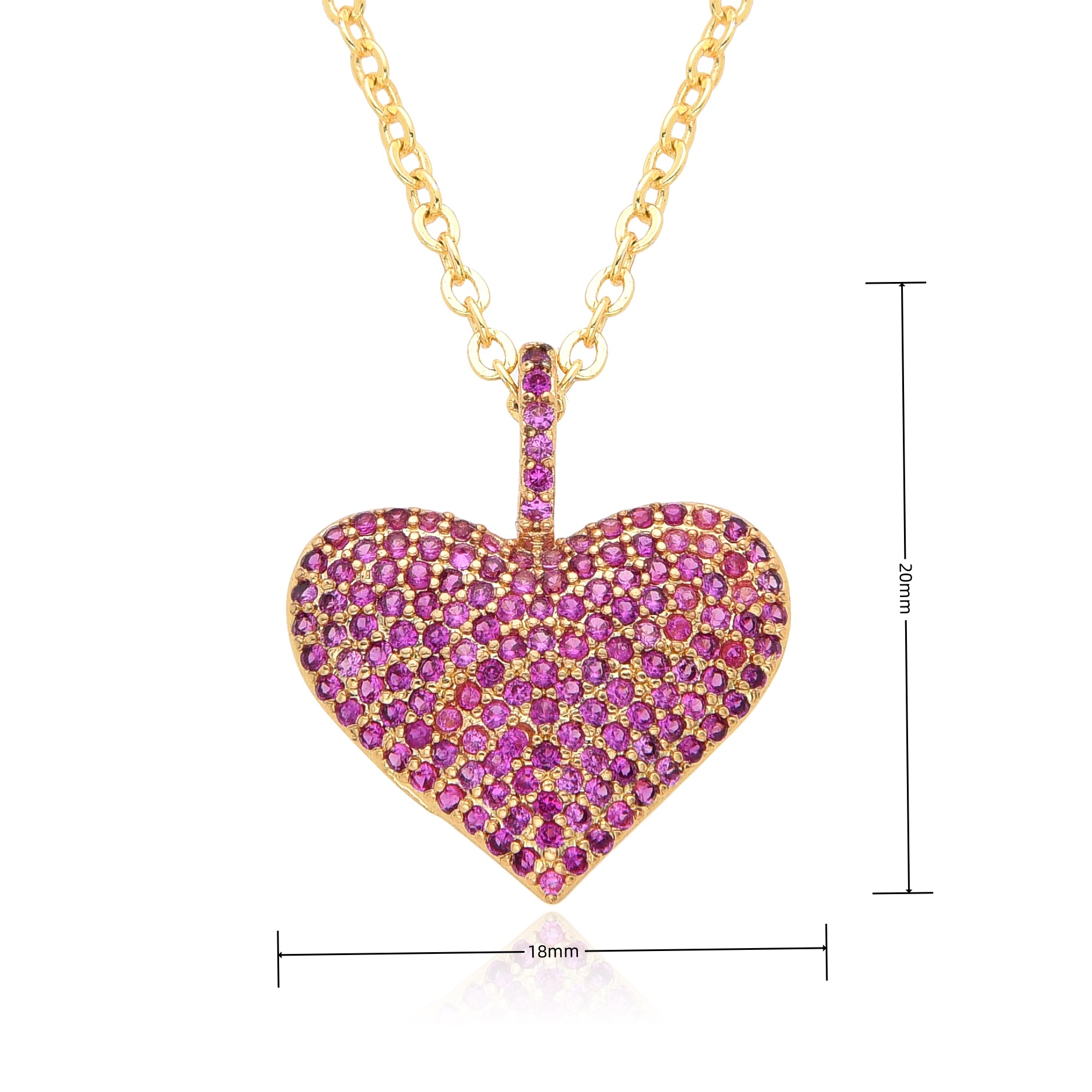 12g Weight Copper Pendant Material Zircon Inlay Material Pendant Necklace Classification Copper Chain Material 1 Piece Quantity Holiday, Daily Occasion Copper Material Heart Shape Pattern Women's Gender Inlay Design Casual, Simple Style Style Copper Inlay Heart Shape Zircon Pendant Necklace 15