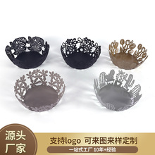 时尚创意铁制收纳多功能篮果篮水果盆糖果盘干果盘欧美客厅水果盘