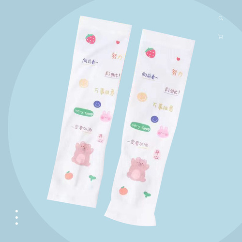 Children's Summer Sun Protection Ice Sleeve Arm Guard Cute Cartoon Baby Girl and Boy UV Protection Ice Silk Hand Sleeve Arm Cover
