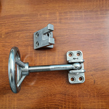 不锈钢重力轮盘拉手锁干燥箱手轮锁冷库门可调式蒸柜把手304正料