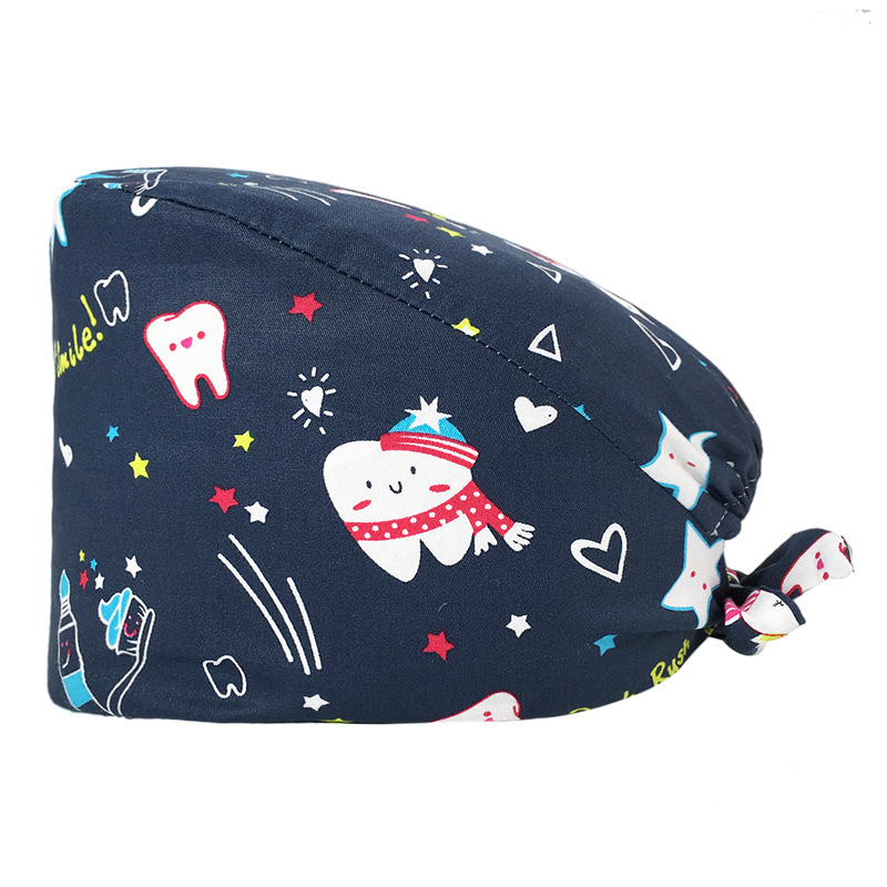 Quirófano sombrero hembra enfermera sombrero confinamiento flor tapa dental oral Clínica Médico lindo trabajo oral tapa