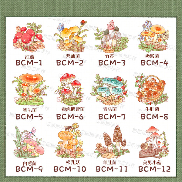 Delicious Mushroom Decorative Refrigerator Magnets as Gifts for Children and Friends, Boletus Yunnan Mushroom Travel Commemorative Stickers