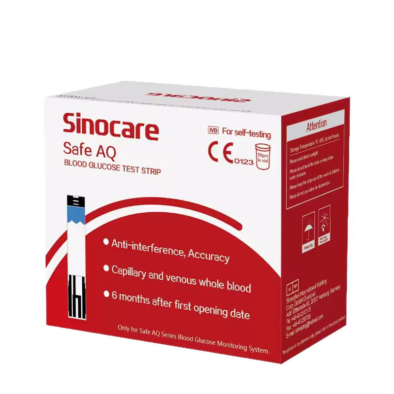 Exportación de comercio exterior sin codificación de glucosa en sangre Safe AQ inteligente detector de glucosa en sangre doméstico de precisión image 6