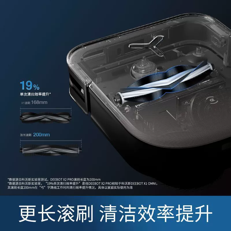 科沃斯 Hybrid solid state lidar X2PRO streaming gold sweeping robot three-in-one cleaning machine