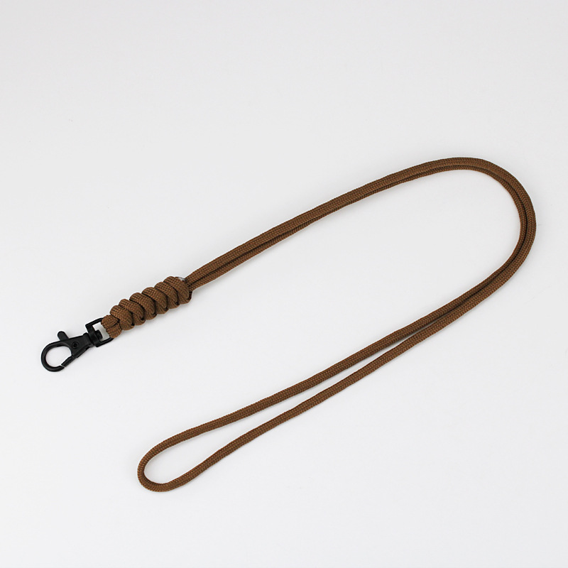 Nueva llave de cordón de permiso de trabajo cuerda de cuello anti-perdida Certificado de tarjeta escolar Cordón de teléfono móvil cuerda de paraguas creativa tejida a mano