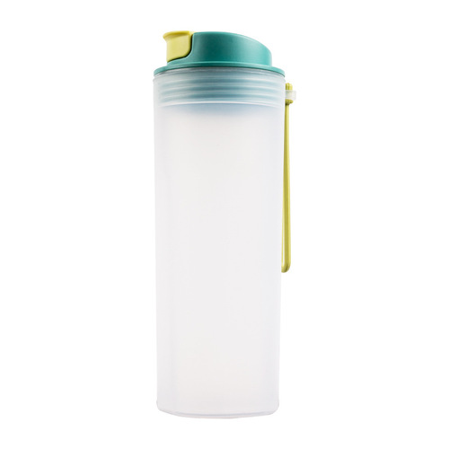 Portable single-layer plastic cup, protein powder shaker cup, milkshake cup, sports and fitness water cup gift logo