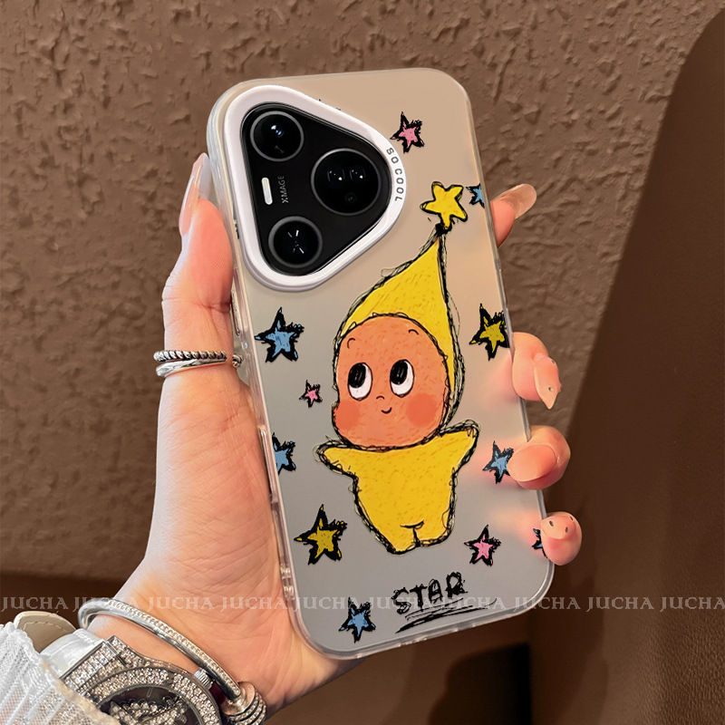 Suitable for Huawei Pura70Ultra Mobile Phone Case Fun Cartoon New P80Pro Protective Cover Surfing Kt Cat