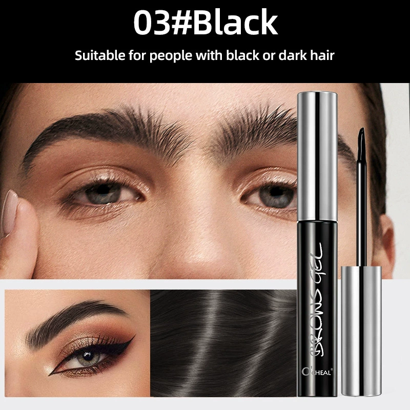 Д Detachable waterproof eyebrow dye, makeup remover, English, long-term effect, no smudge