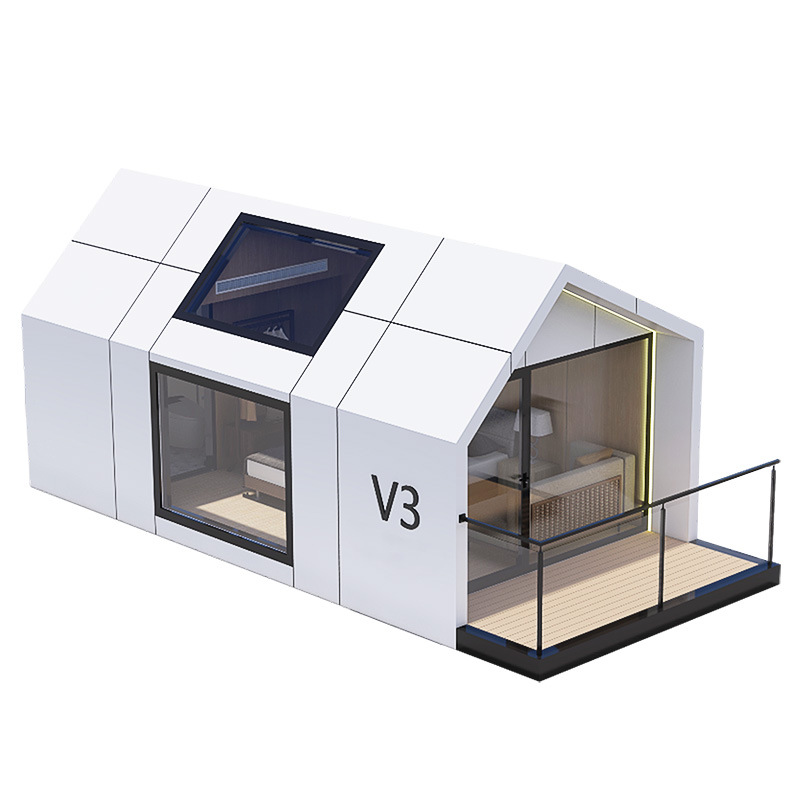 Casas residenciales de cápsulas espaciales, casas de cápsulas de manzana de dos pisos, casas de tablero móvil, villas acuáticas móviles