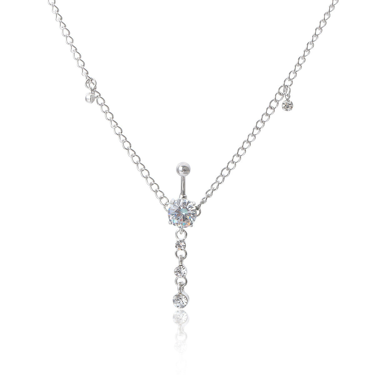 Vendita diretta in fabbrica di gioielli piercing alla moda con ciondolo in zircone, catena per la vita, anello per ombelico all'ingrosso_voghion.com