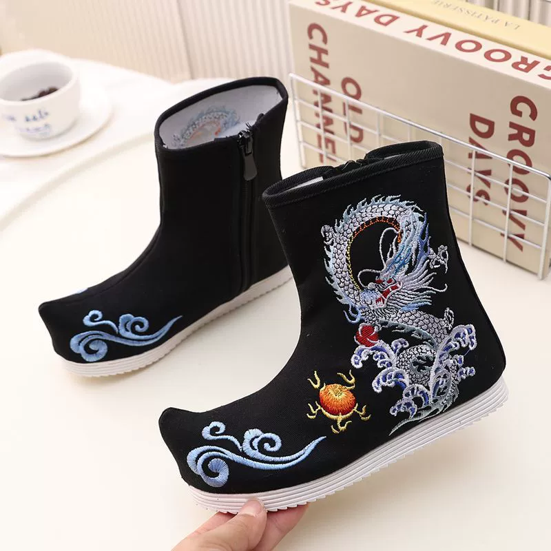 Весенний и осенний костюм мальчика Hanfu сапоги антикварный стиль мыльные сапоги летающая рыба костюм в китайском стиле