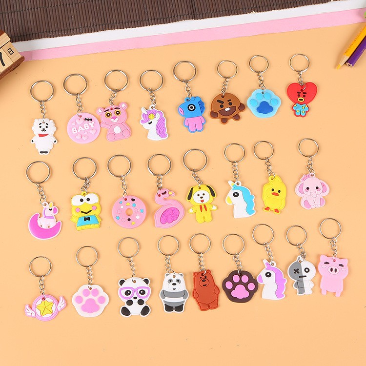 Cartoon keychain from soft rubber PVC