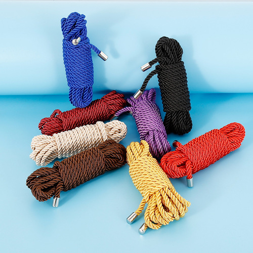 Yiwu Factory Adult Sex Bondage Rope Colored 5m 10m Couple Sex Toy Flirting Bondage Rope SM Toy