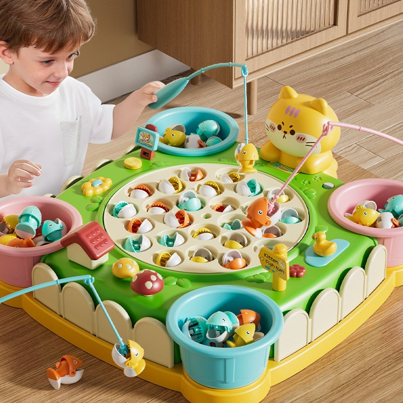 Electric Fishing Toys for Children, Early Education for 1-3 Year Olds, 2 and a Half Year Old Baby, Developmental Gifts for Little Girls and Boys, 6