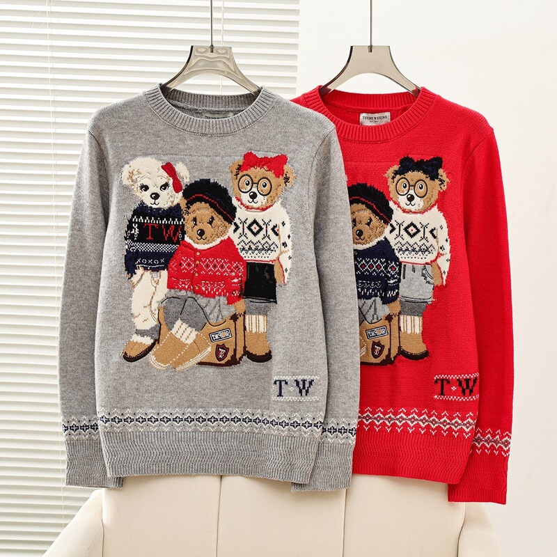 2026 New Autumn and Winter Women's Clothing, College Style Cute Cartoon Knitwear, Pullover Long-Sleeved Sweater Ttkw258Cc4A 2026 New Autumn and Winter Women's Clothing, College Style Cute Cartoon Knitwear, Pullover Long-Sleeved Sweater Ttkw258Cc4A