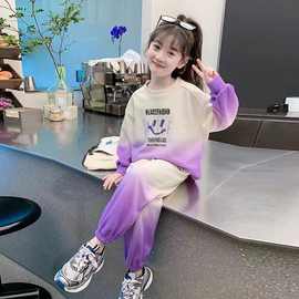女童秋装套装2025新款韩系网红儿童装女孩春秋洋气运动卫衣两件套