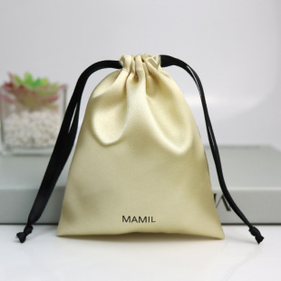 Factory Imitation Silk Storage Bag Satin Drawstring Pouch Small Cloth Bag Jewelry Gift Eye Mask Drawstring Pouch