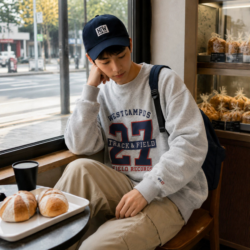 Teenage Boys' Sweatshirt, New Autumn Style, American Campus Style, Digital Print, Loose Fit, Round Neck Pullover Top Teenage Boys' Sweatshirt, New Autumn Style, American Campus Style, Digital Print, Loose Fit, Round Neck Pullover Top