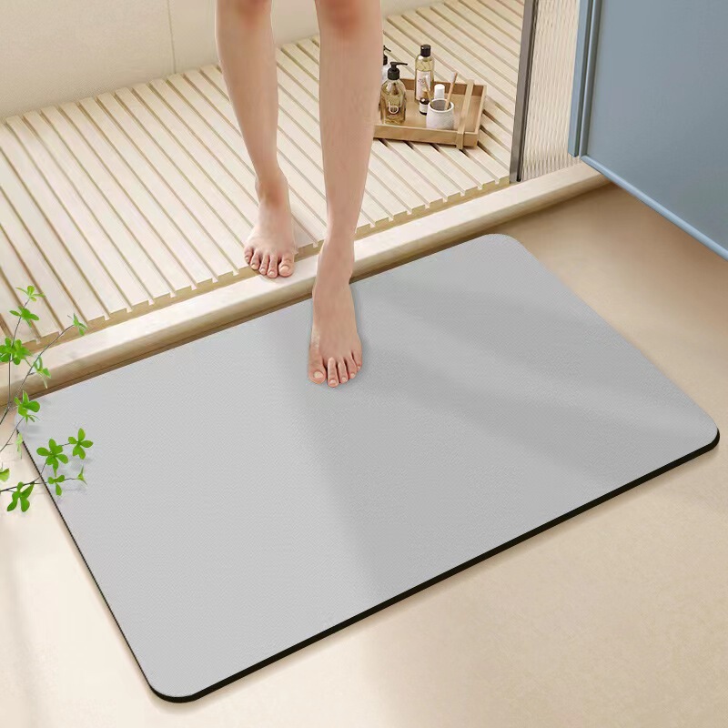 Cross-border solid color simple absorbent quick-drying non-slip floor mat bathroom bathroom entrance door diatom mud floor mat wholesale Cross-border solid color simple absorbent quick-drying non-slip floor mat bathroom bathroom entrance door diatom mud floor mat wholesale