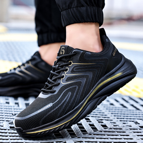 New type of labor protection shoes for men, anti-smash and anti-puncture, rubber and plastic light sole, fly weaving, comfortable, lightweight, wear-resistant, work protection and safety