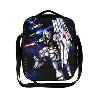 Gundam Lunch Bag Insulated Children's Student Crossbody Bag Cartoon Shoulder Bag Portable Picnic Bag