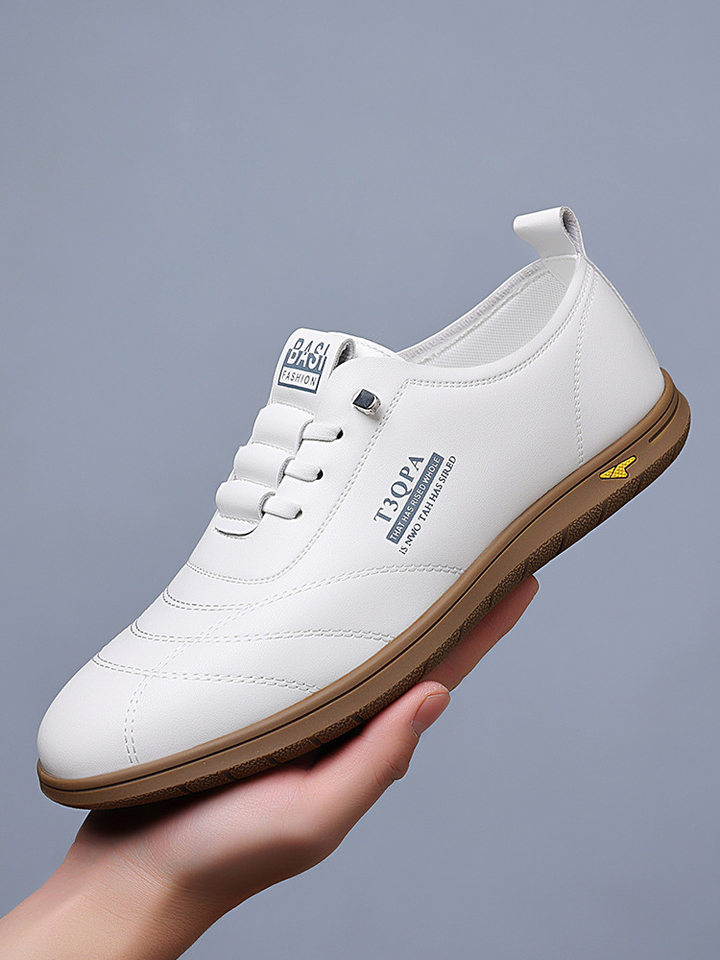 Giày lười nam da mềm đế mềm dạng slip-on phong cách retro, giày da nam thường ngày — Màu trắng 9173, Màu đen 9173, Màu đen cotton chi tiết 19