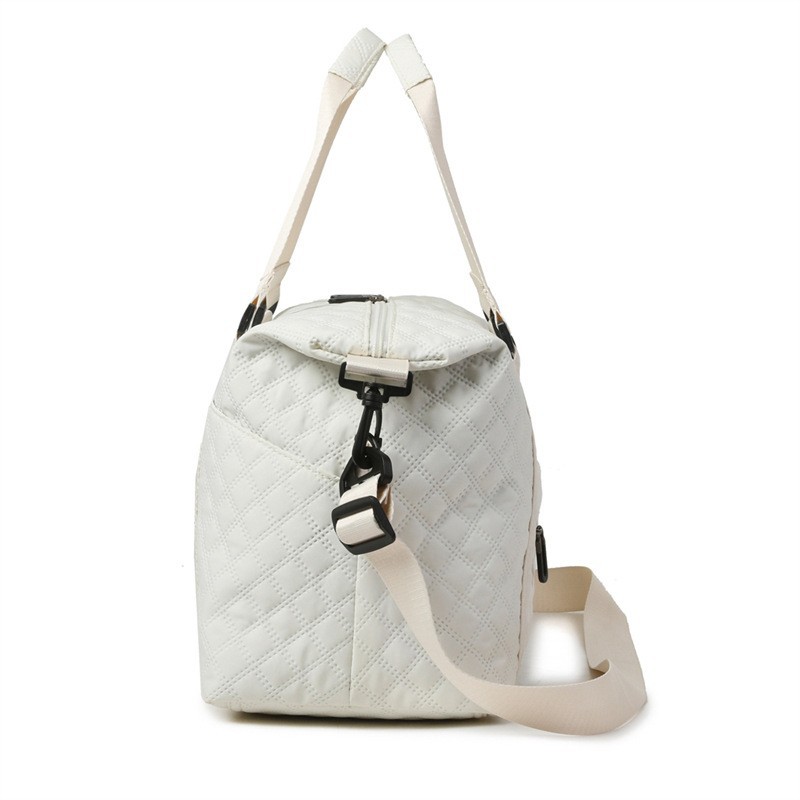 Fábrica al por mayor 2024 nuevo Oxford tela bolsa de viaje rombo moda color sólido gran capacidad húmeda y seca separación bolsa de embarque