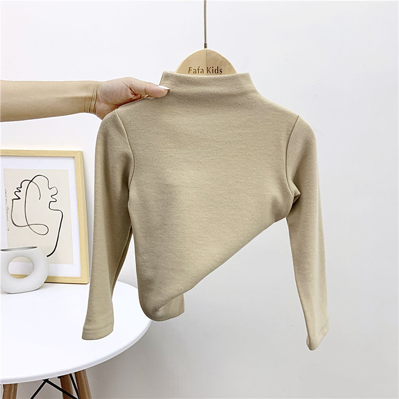 Ropa infantil 2026 nueva camiseta de base infantil camiseta de manga larga para niños con ropa de moda para niños niñas camiseta de aire extranjero