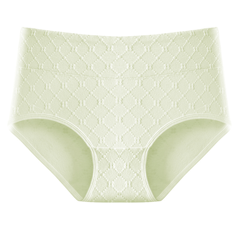 Nueva ropa interior de diseño jacquard de algodón jacquard de cintura alta para mujer, entrepierna antibacteriana de algodón puro, diseño jacquard de cintura alta, refrescante