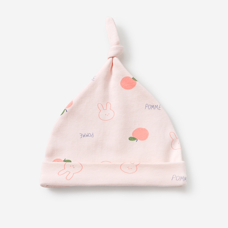 Sombrero de bebé recién nacido PRIMAVERA/otoño verano recién nacido Algodón puro 0 Luna Llena 3 meses macho hembra infantil protección de la cabeza delgada bebé neumático sombrero
