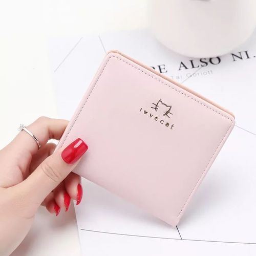 New short wallet for women thin Japanese style cute forest style little girl wallet sweet student two fold wallet card bag