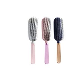 高低針ヘアスムージングコーム、ウェット＆ドライ両用コーム、健康頭皮マッサージ、家庭用コーム、ヘアスムージング、静電気防止、ふわふわコーム