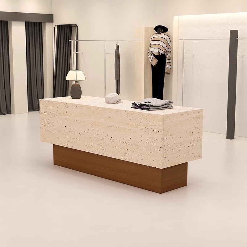 服装店中岛桌新款中岛台展示收银台中间女装店铺流水摆放陈列柜