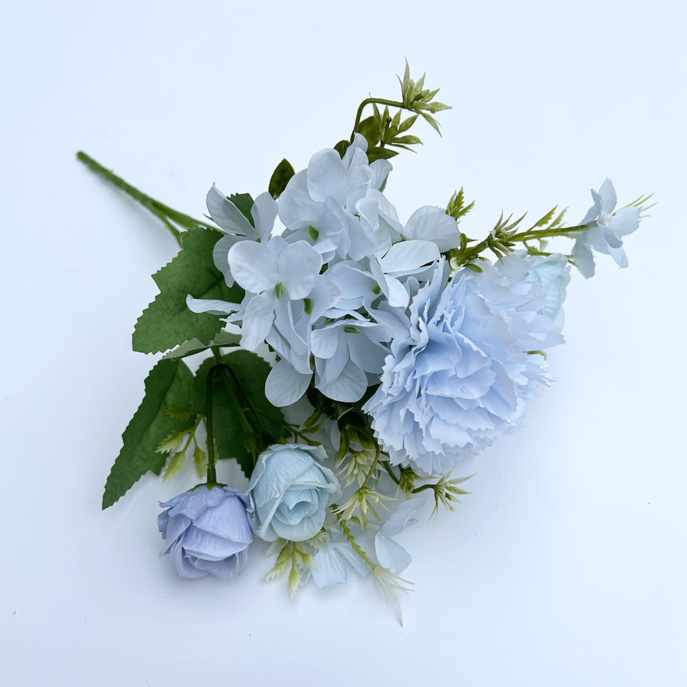 Artificial flower carnation combination flower home table small rose  flower soft Nordic hydrangea_voghion.com