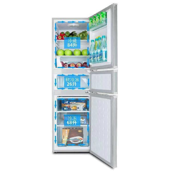 150宿舍三门长城双开门无霜小型租房20节能冰箱大容量家用静音0