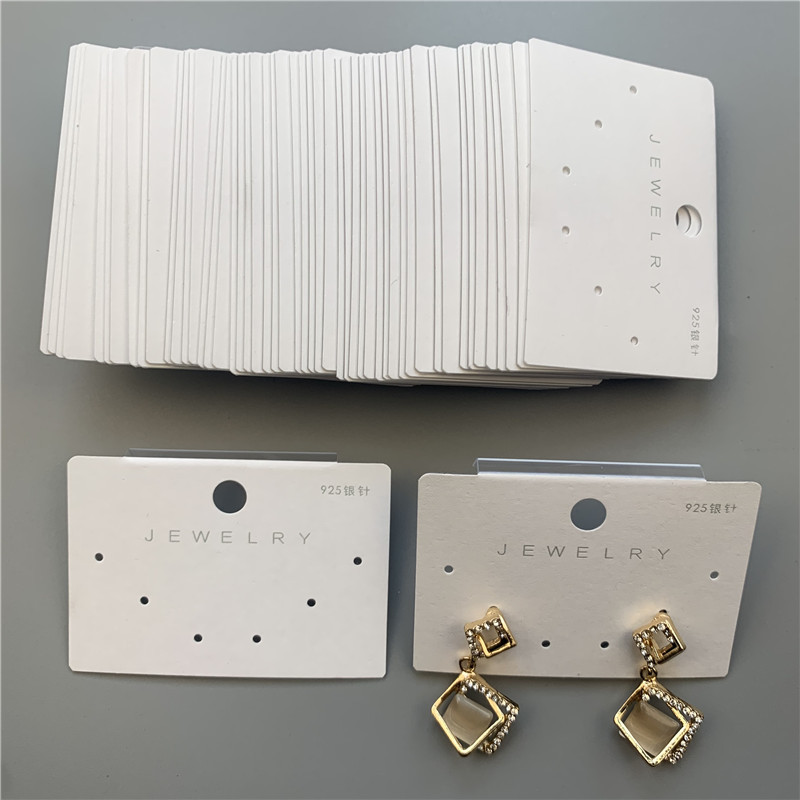 Pack of 50 5.8*4 Korean style earrings packaging plastic cardboard diy earrings PVC earrings hanging card curved six-hole position