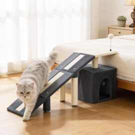 独特设计带剑麻垫猫梯宠物沙发坡道猫抓柱猫窝一体的猫家具猫爬梯