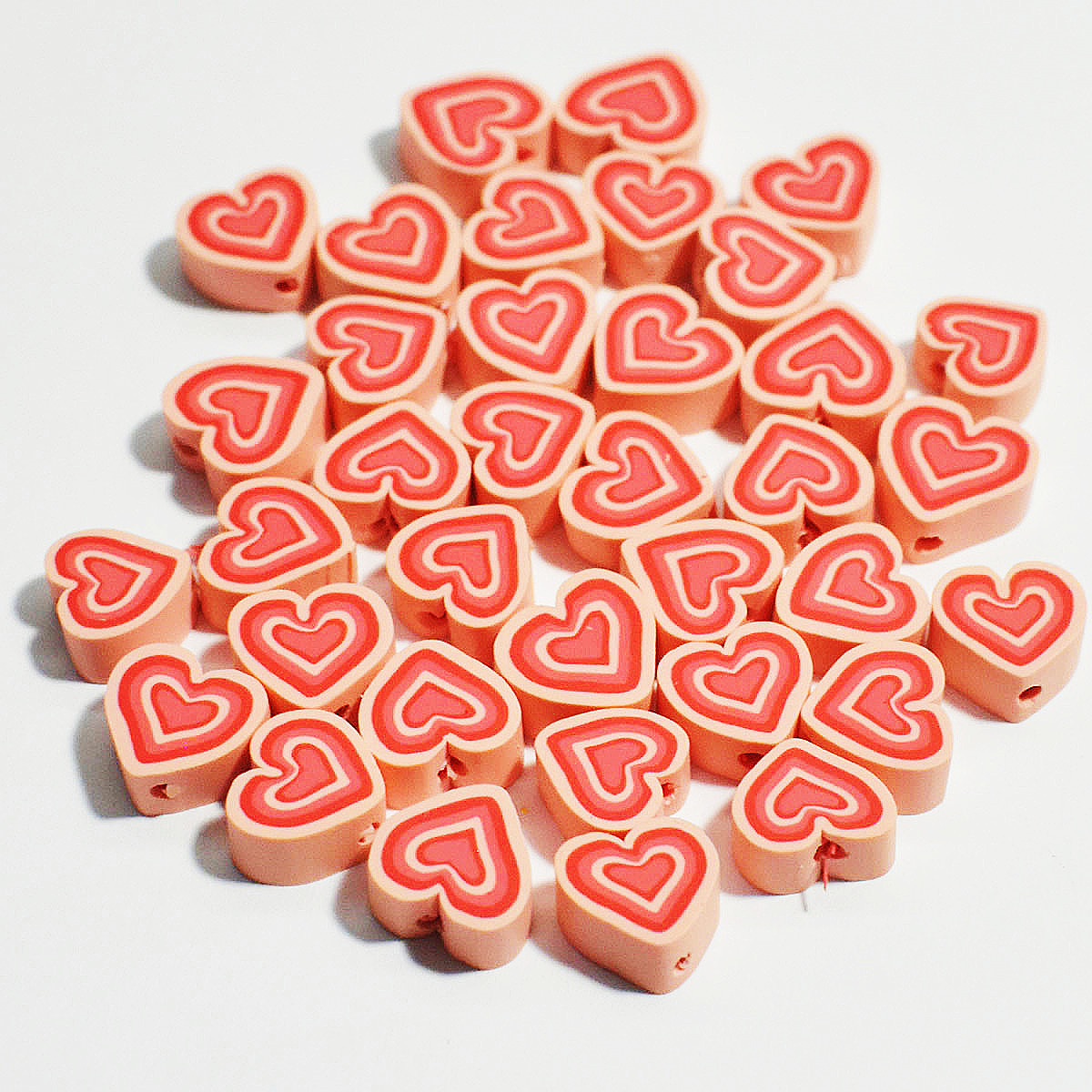 100 PCS/Package Soft Clay Heart Shape Beads display picture 6