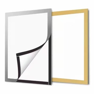 PVC magnetic photo frame A4 file display card magnetic business license poster sticker picture frame punch-free protection card holder