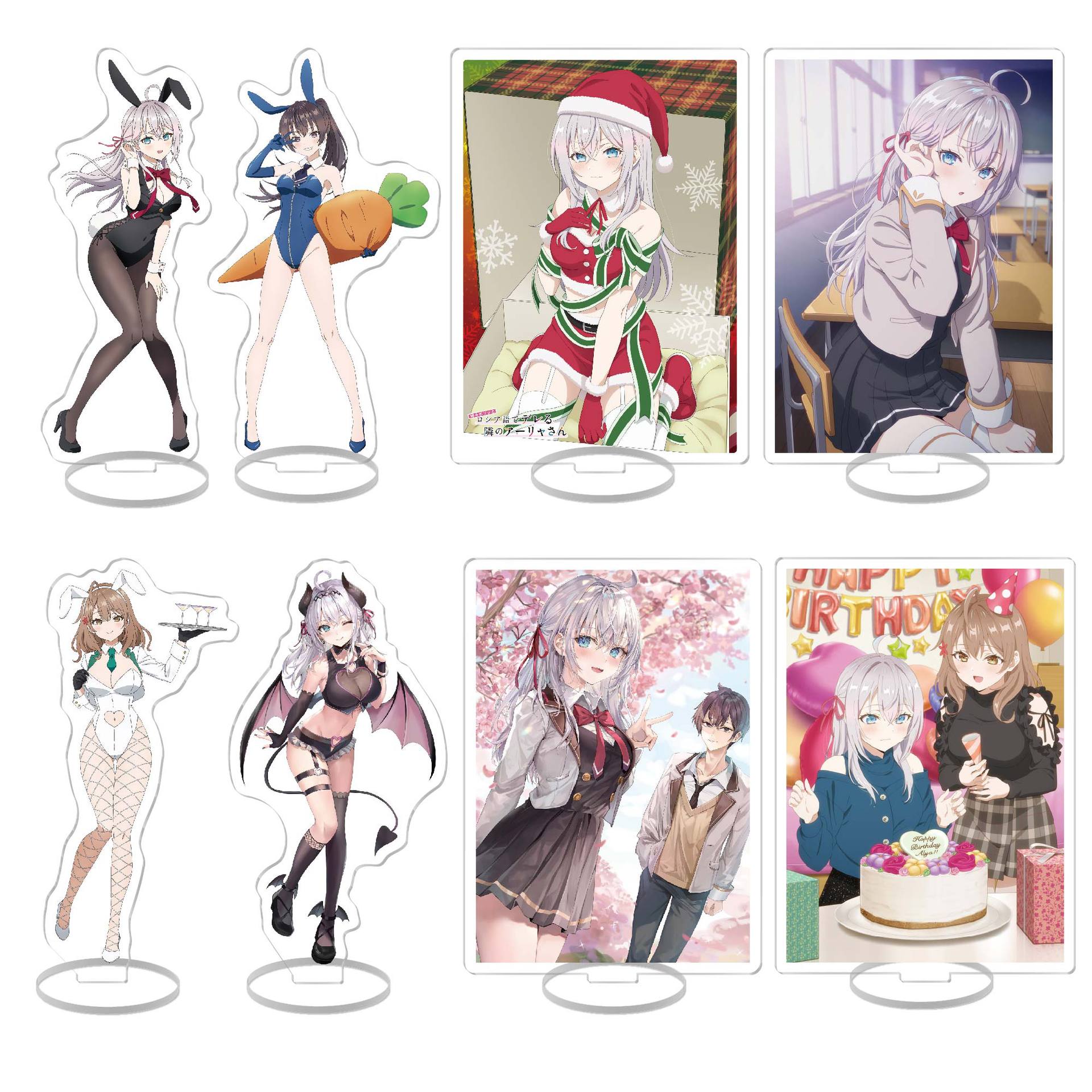 動漫不時以俄語遮羞的鄰座艾莉同學周邊亞克力大立牌手辦擺件禮品