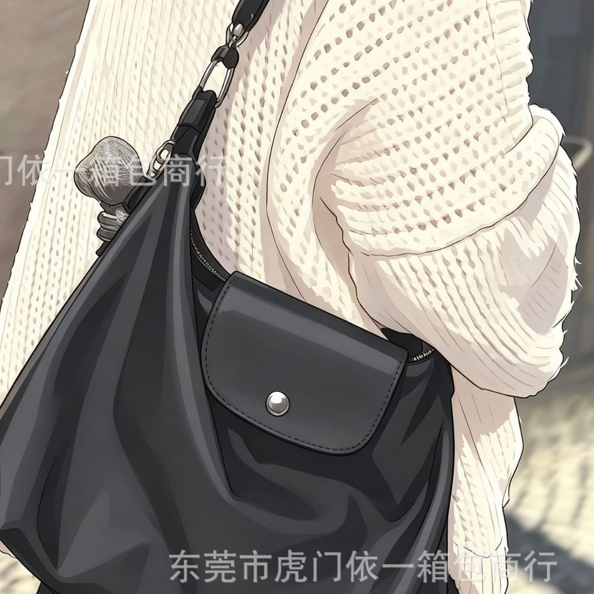 High-end 2026 new hobo bag, leather underarm bag, shoulder bag, tote bag, large capacity, women's bag