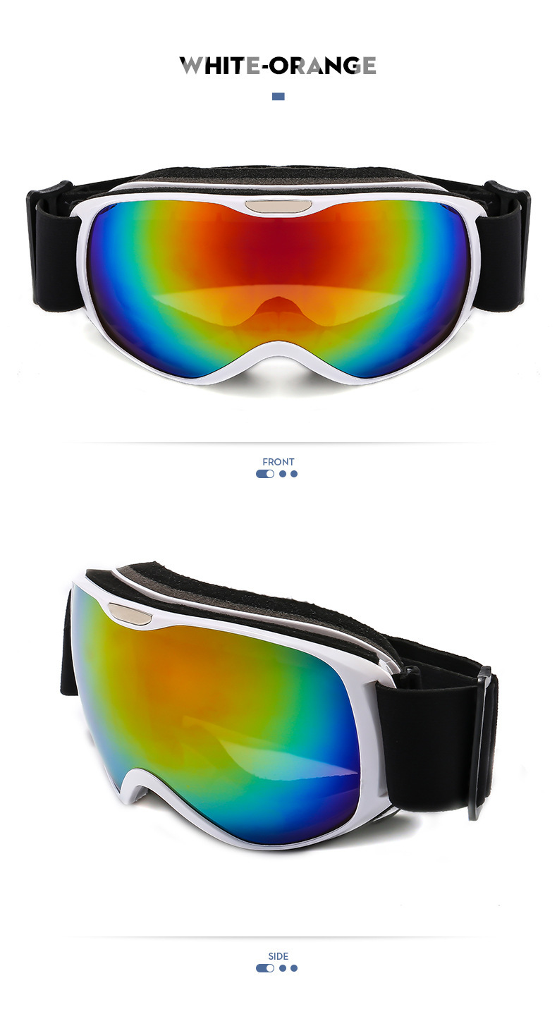 Children's colorful coated anti fog mountain skiing with mirror bag, outdoor windproof sand and snow goggles_voghion.com