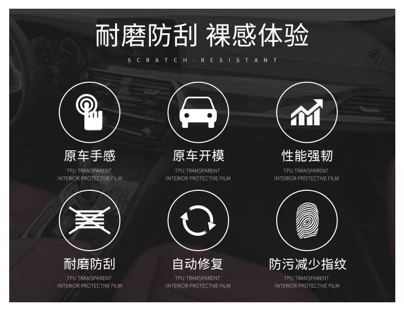 Suitable for Audi A3 interior film protection central control film screen TPU film car interior decoration modification 24 A3L