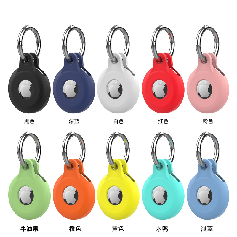 エアタグ保護カバー、Apple 紛失防止デバイス、シリコンキーホルダー保護カバー、エアタグロケーター保護ケースに適しています。|undefined